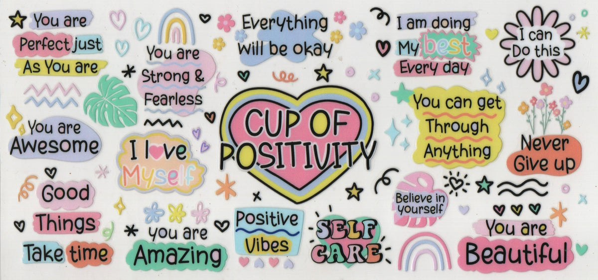 Mixed Affirmations UV DTF Wraps