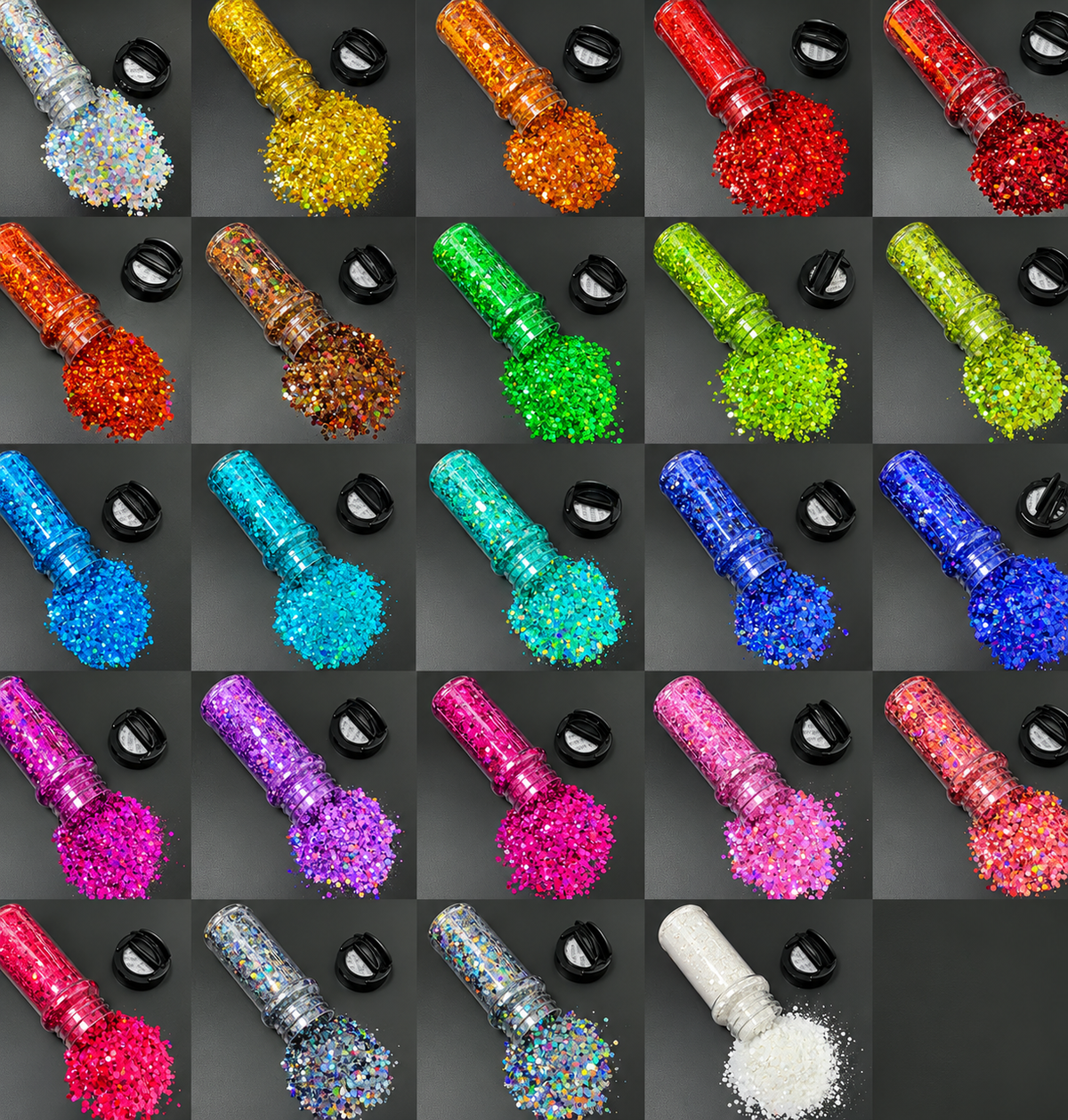 Clay pieces & Glitter